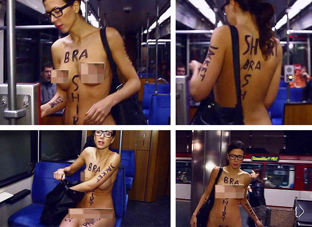 Model Bugil Kejutkan Penumpang Kereta di Dusseldorf